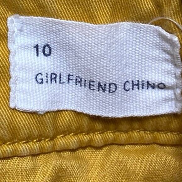 GAP Yellow Straight Leg High Waist Girlfriend Chino Khaki Trousers Pants Size 10 - Picture 5 of 6